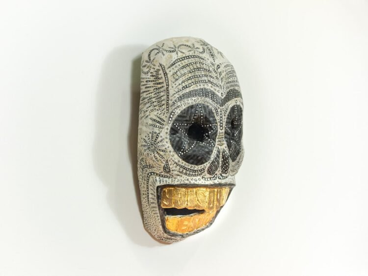 Skull Mask - sculpture by Rob Keller 01
