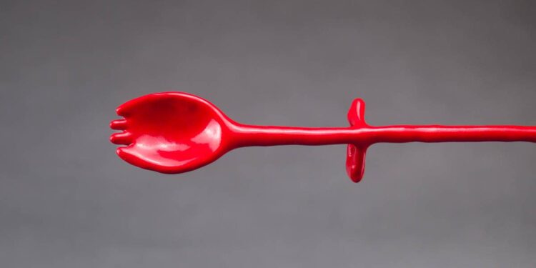 Long Red Spork Sculpture By Rob Keller 02